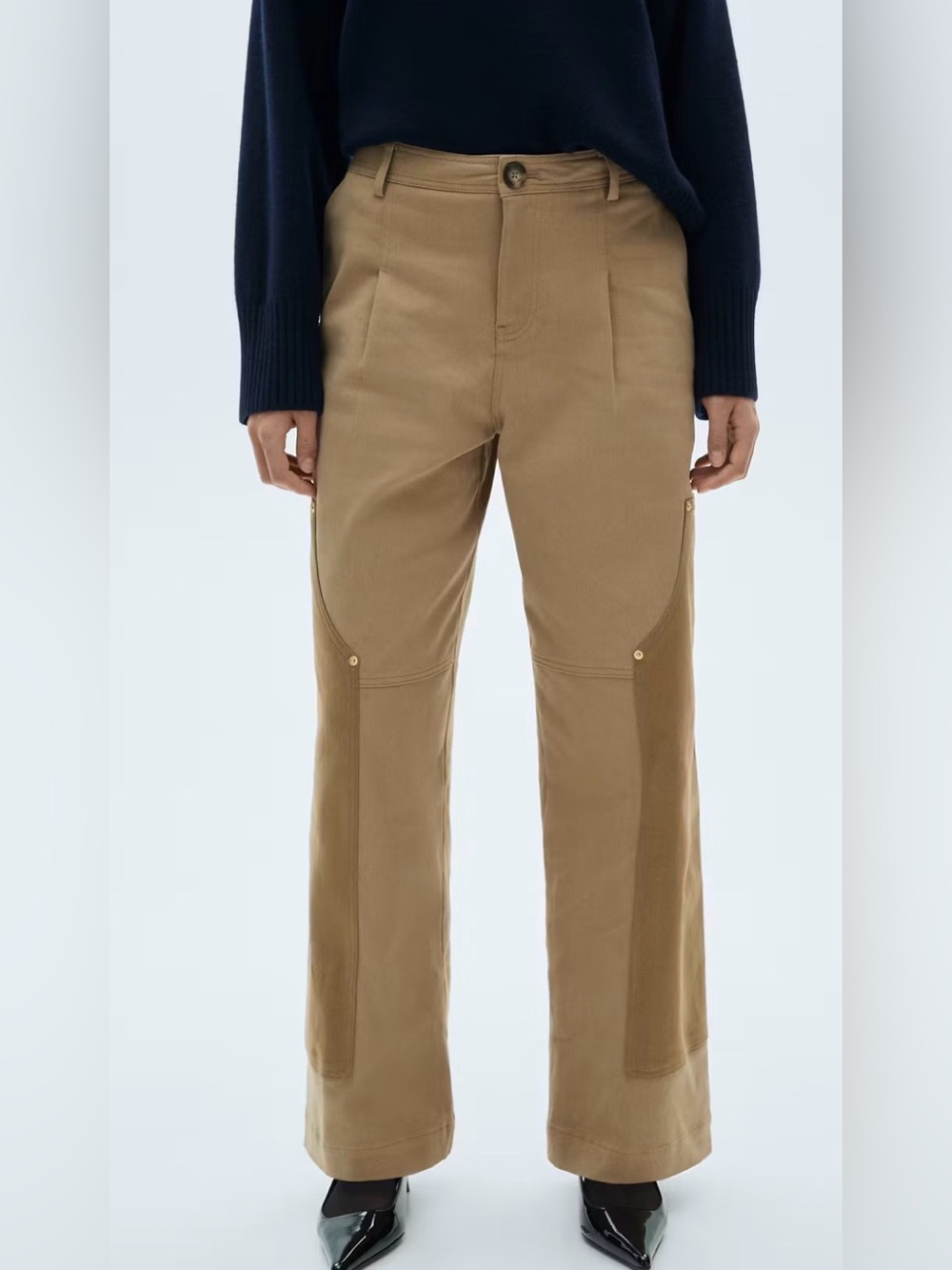 Mango - contrasting panels pants